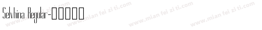 Selvhina Regular字体转换